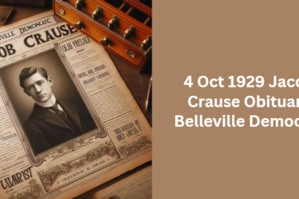 4 Oct 1929 Jacob Crause Obituary Belleville Democrat